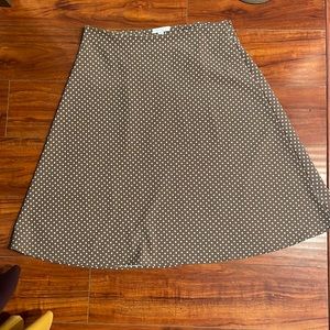 New York & Company Brown Polka Dot Skirt
